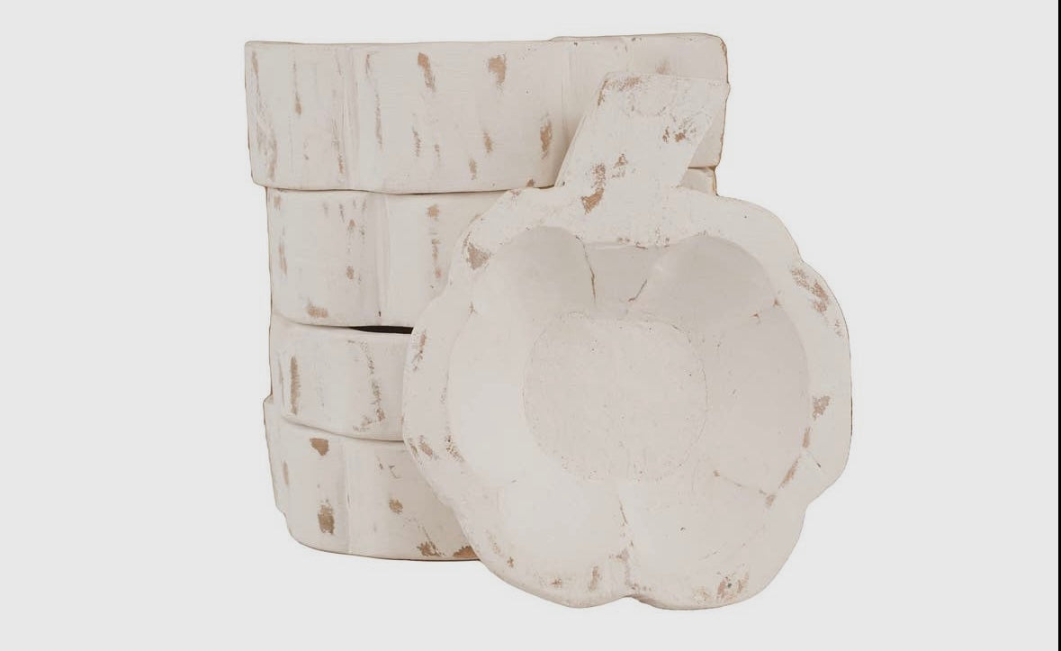 White Wooden Pumpkins