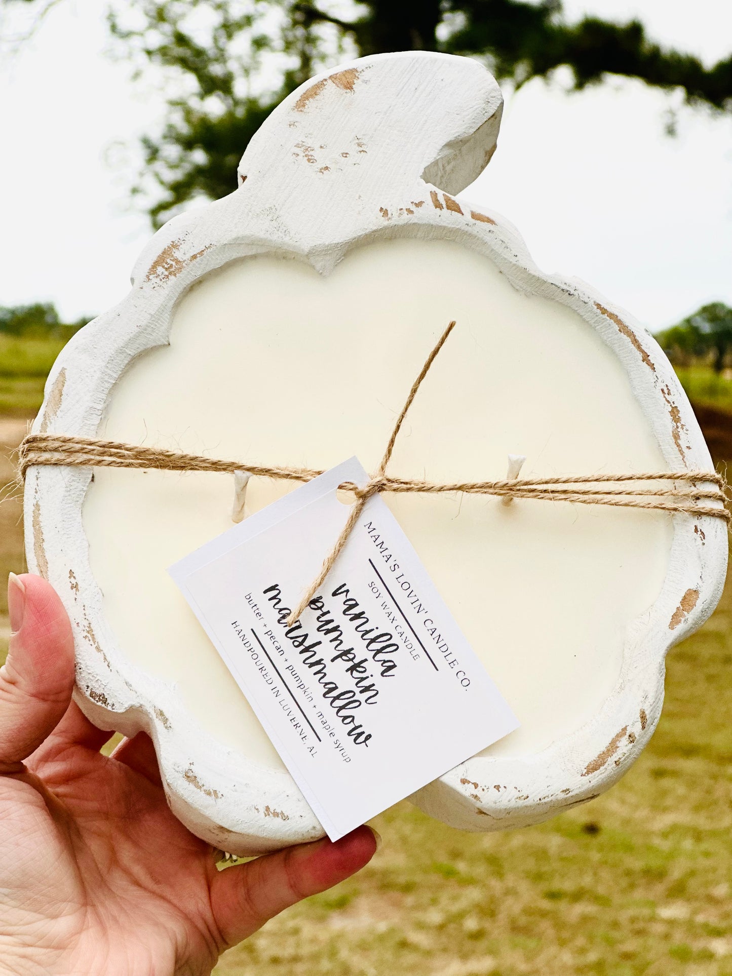 White Wooden Pumpkins