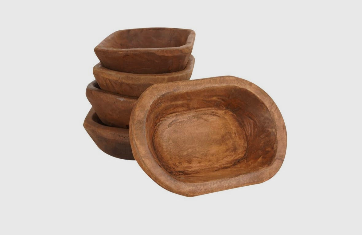 Dough Bowl Candle- Wooden