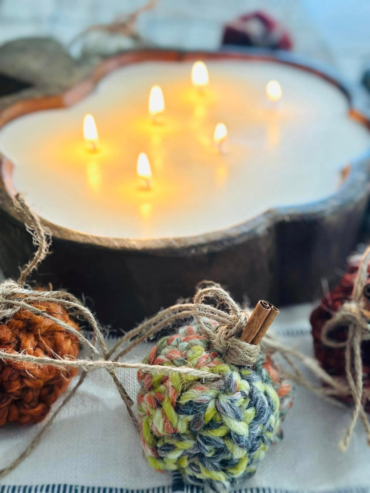 Large Pumpkin Dough Bowl (6 wick)
